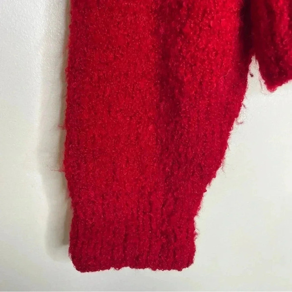 Sandy Starkman Vintage Button Heart Red Sweater Blazer Size Medium - Picture 6 of 8